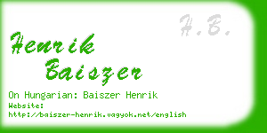 henrik baiszer business card